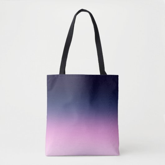 Tote Bag Dégradé de bleu foncé et rose clair (Devant)