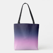 Tote Bag Dégradé de bleu foncé et rose clair (Dos)