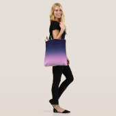 Tote Bag Dégradé de bleu foncé et rose clair (Sur le modèle)