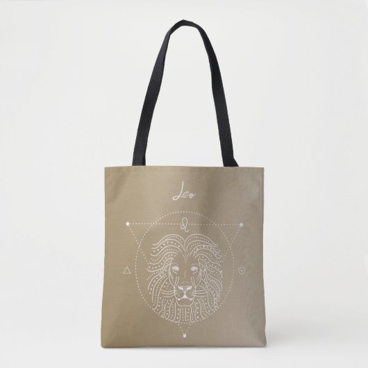 Tote Bag Dégradé du signe étoile du zodiaque de Leo (Devant)