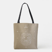 Tote Bag Dégradé du signe étoile du zodiaque de Leo (Dos)