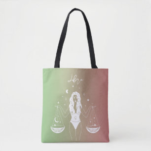 Tote Bag Dégradé du signe étoile du zodiaque de Libra