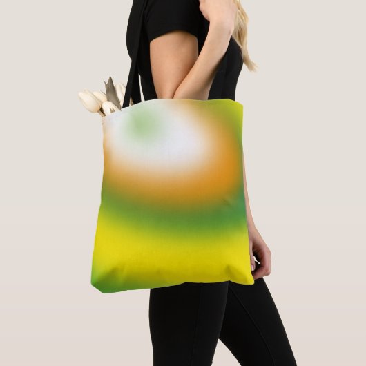 Tote Bag Dégradé jaune, vert (De près)