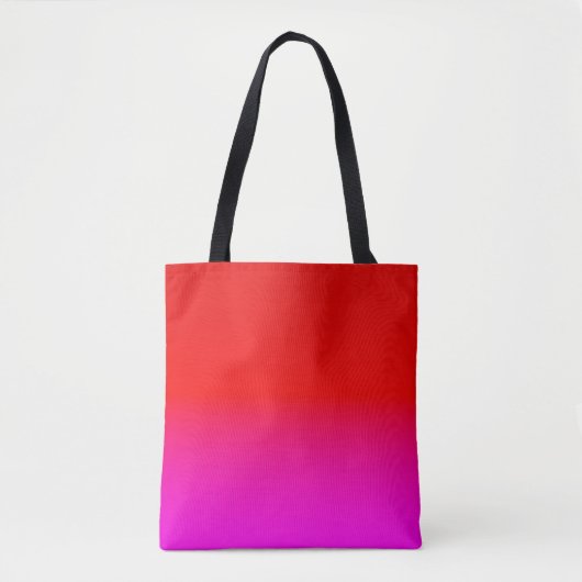 Tote Bag dégradé noir rose, écarlate, rouge, rose (Devant)