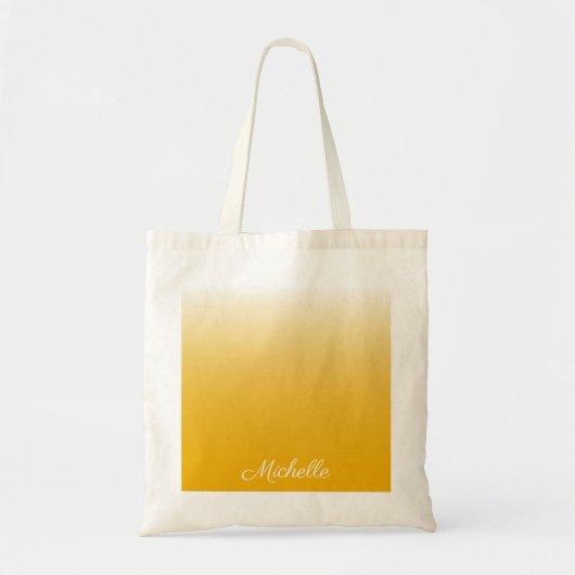 Tote Bag dégradé personnalisé ombre jaune (Devant)