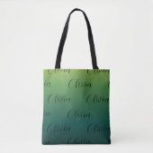 Tote Bag Dégradé Vert (Devant)