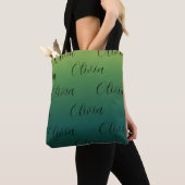 Tote Bag Dégradé Vert (De près)