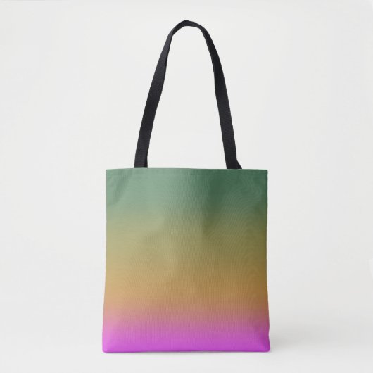 Tote Bag dégradé vert jaune rose tendance (Devant)
