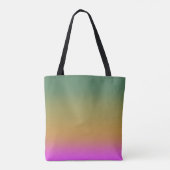 Tote Bag dégradé vert jaune rose tendance (Dos)