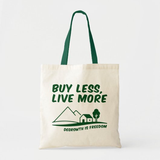 Tote Bag Degrowth Is Freedom: Buy Less, Live More (Devant)