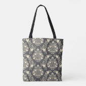 Tote Bag Dégustation de poulet et de fleurs en gris et crèm (Dos)