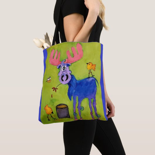 Tote Bag Déjeuner Blue Moose (De près)