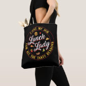 Tote Bag Déjeuner Lady Déjeuner Lady J'Aime Mon Travail Pou (De près)