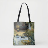 Tote Bag Déjeuner par Claude Monet, Impressionnisme Vintage (Devant)