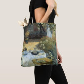 Tote Bag Déjeuner par Claude Monet, Impressionnisme Vintage (De près)