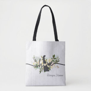 Tote Bag Delaware État Personnalisé Votre Ville Maison Rust