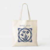 Tote Bag Delft Blue Holland Tulip (Dos)
