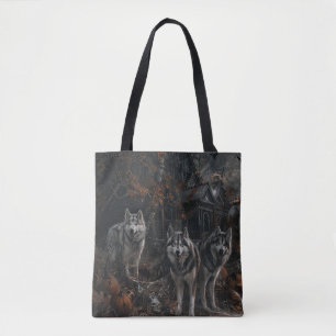 Tote Bag Délice de nuit d'Halloween pour malamute d'Alaska
