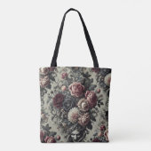 Tote Bag 🩸 Dellamorte Dellamore - Design Floral gothique (Dos)