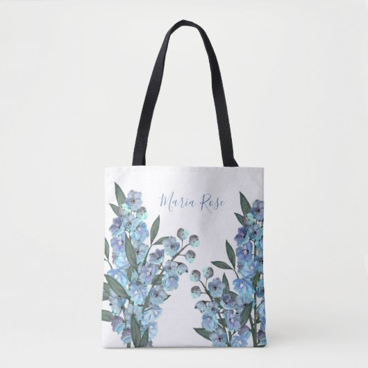 Tote Bag Delphinium bleu (Devant)