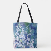 Tote Bag Delphiniums blancs Épaule Fourre-tout (Dos)