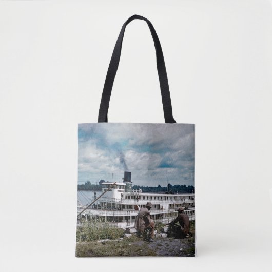 Tote Bag Delta Queen Steamboat Mississippi River Art (Devant)