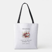 Tote Bag Demande de témoin Fleurs sincères (Dos)