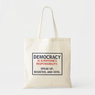 Tote Bag Démocratie Responsabilité Parler Vers Le Haut S'In