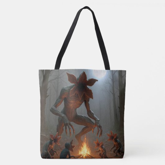 Tote Bag Demogorgon Creatures Around a Campfire (Devant)