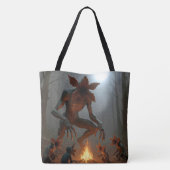 Tote Bag Demogorgon Creatures Around a Campfire (Dos)