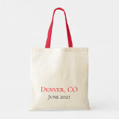 Tote Bag Demoiselle d'honneur Crew Rouge (Dos)