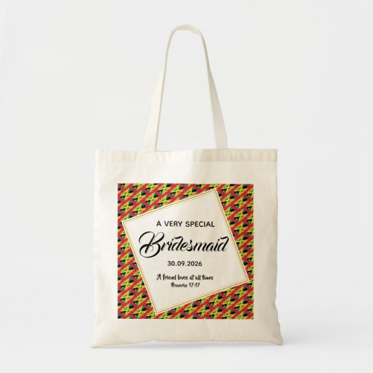 Tote Bag Demoiselle d'honneur de chrétien de mariage de la (Devant)