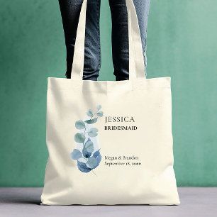 Tote Bag Demoiselle d'honneur de mariage de verdure d'aquar