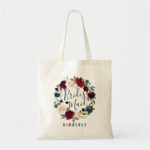 Tote Bag Demoiselle d'honneur du bouquet de Bourgogne