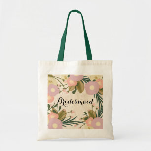 Tote Bag Demoiselle d'honneur faite sur commande florale