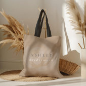 Tote Bag Demoiselle d'honneur floral aquarelle rose