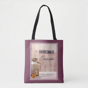 Tote Bag Demoiselle d'honneur Fût de Lait Rustique Mariage 