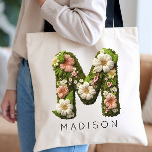 Tote Bag Demoiselle d'honneur Jardin rustique Monogramme