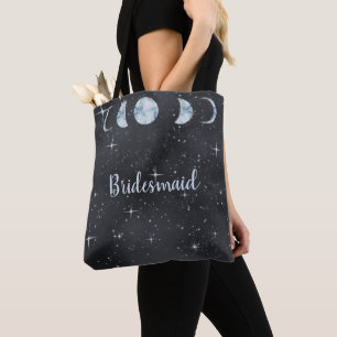 Tote Bag Demoiselle d'honneur Mariage Céleste Nuit Étoilée