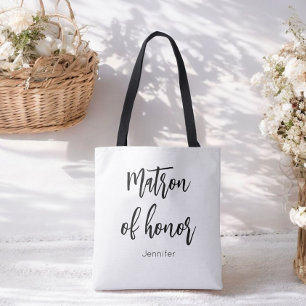 Tote Bag Demoiselle d'Honneur Mariage Noir Blanc