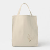 Tote Bag Demoiselle d'honneur Monogrammé Eucalyptus Vert Or (Dos)