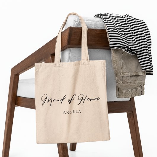 Tote Bag Demoiselle d'honneur Personnalisé Chic Mariage Min