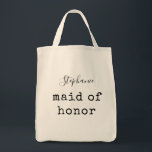 Tote Bag Demoiselle d'honneur | Simple Fête de mariage pers<br><div class="desc">Demoiselle d'honneur | Sac fourre-tout simple et personnalisé pour la fête de mariage</div>