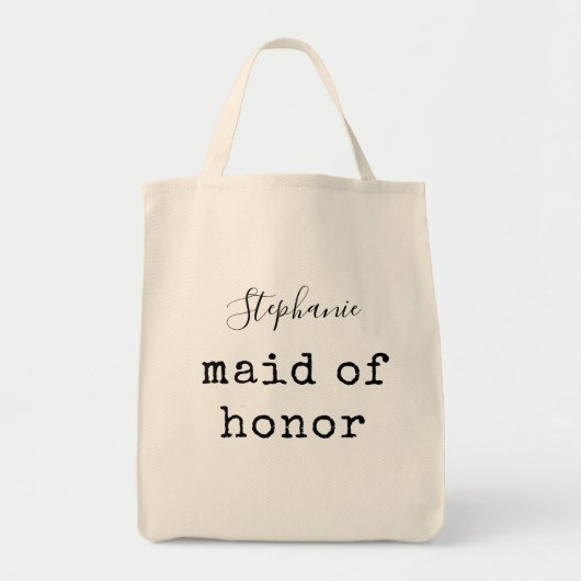 Tote Bag Demoiselle d'honneur | Simple Fête de mariage pers (Devant)