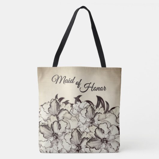 Tote Bag Demoiselle d'honneur Vintage (Devant)