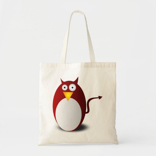 Tote Bag Démon diable de Penguin Linux Tux Ubuntu (Devant)