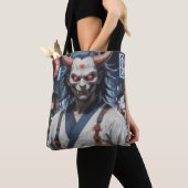 Tote Bag Demon Samurai (De près)
