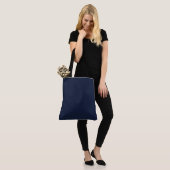 Tote Bag Denim uni couleur unie (Sur le modèle)
