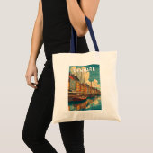 Tote Bag Denmark Illustration Travel Art Vintage (Devant (produit))