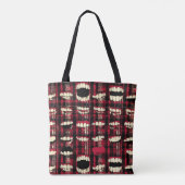 Tote Bag Dent plaid fourre-tout (Dos)